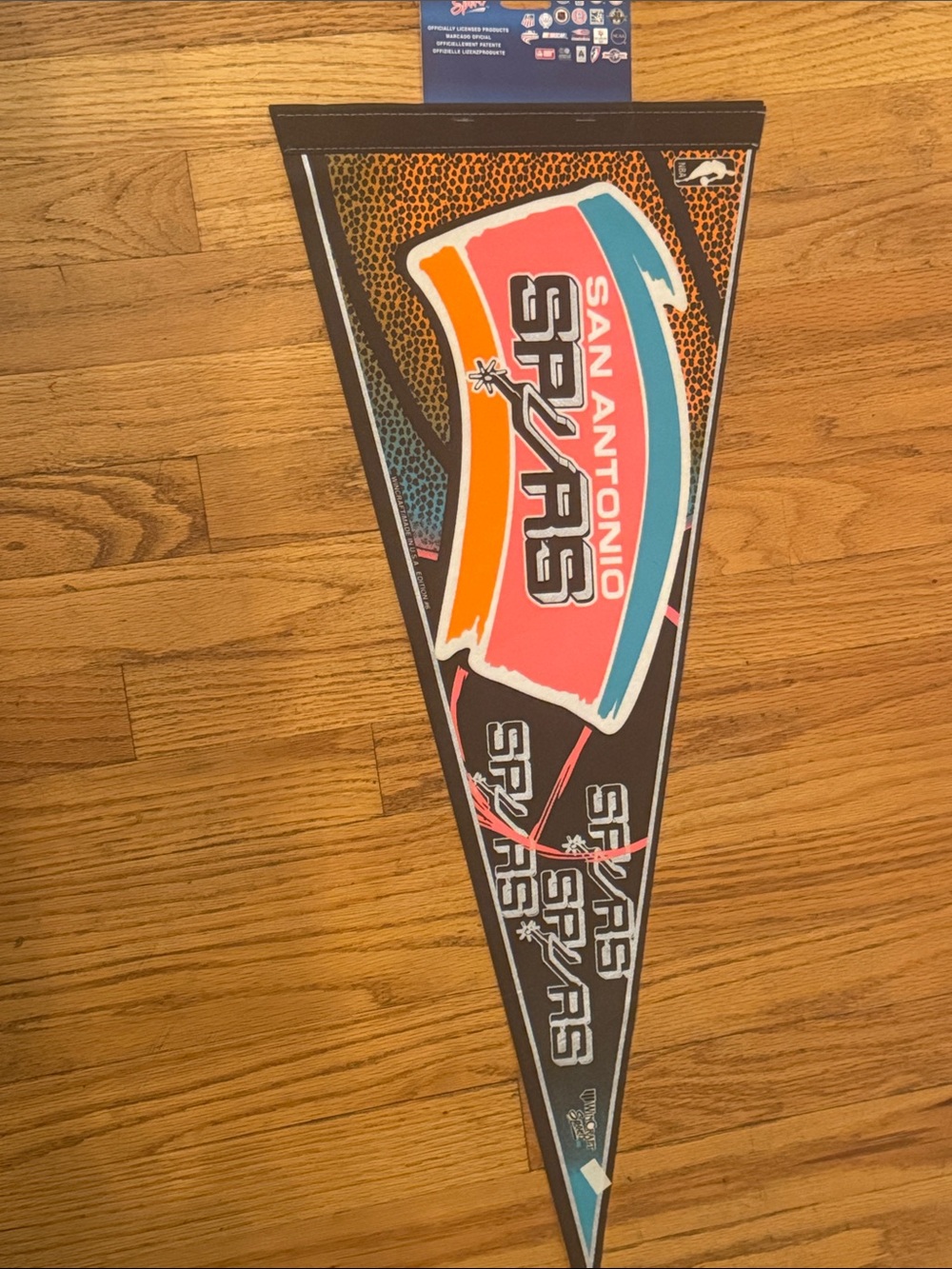 Wincraft San Antonio Spurs Teal Pink Orange Black Pennant